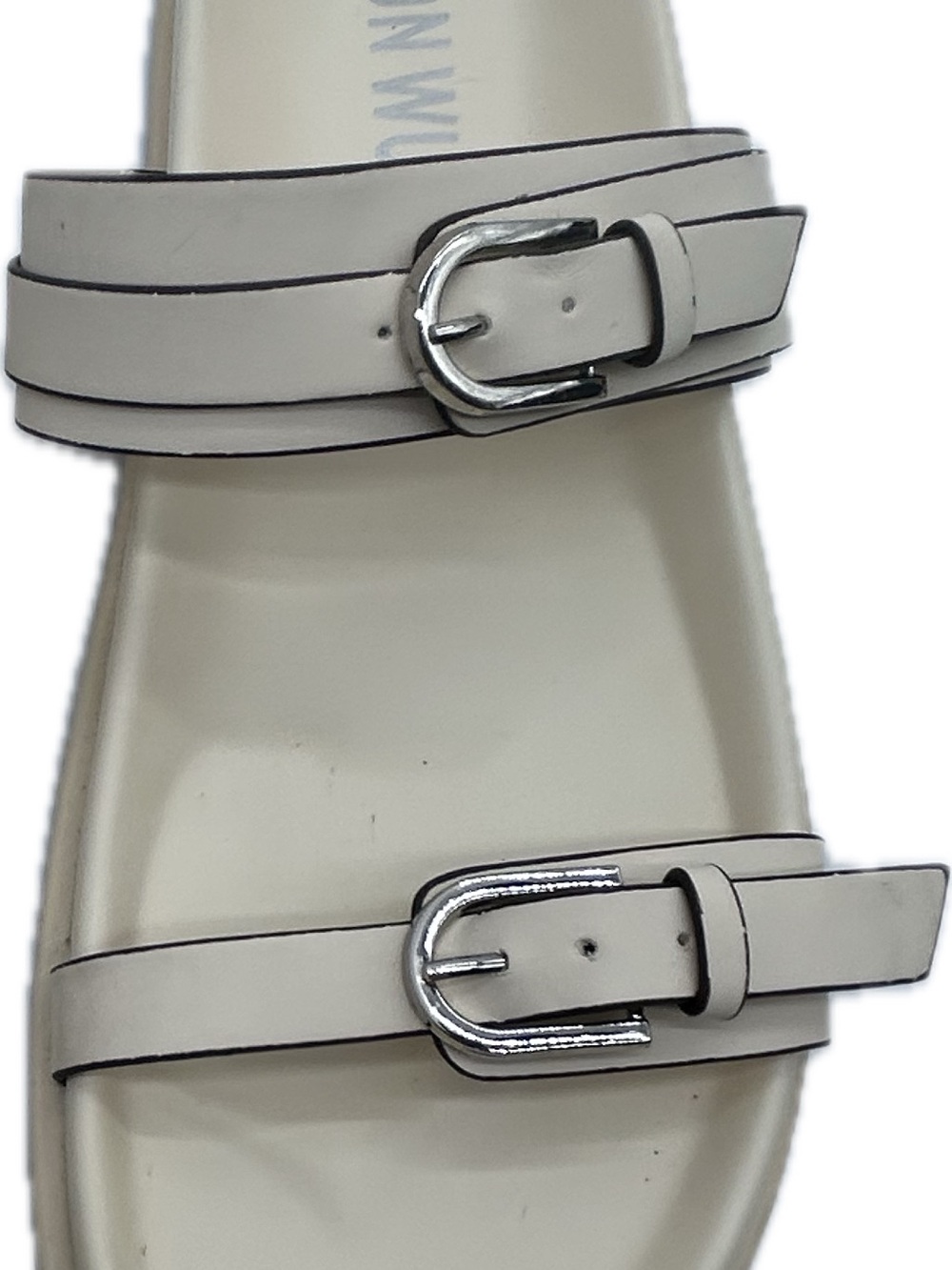 Jason Wu White Double-Buckle Slide Sandals